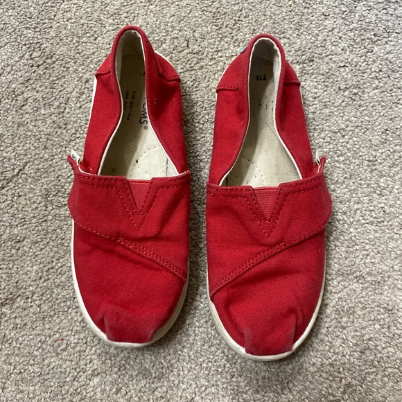 Toms Other - Toms Red Slip On Shoes Size 11